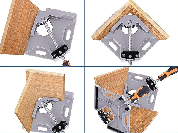 PINCE DE MENUISIER ÉQUERRE ÉTAU D'ANGLE 90 POIGNÉE MÉTALLIQUE