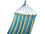 Garden hammock reinforced striped coloured wood rocker swing 200 x 80