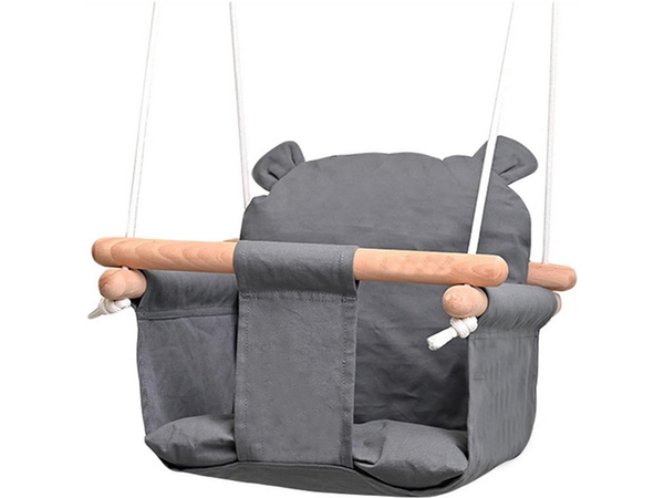 Dětská houpačka dřevěný kbelík houpačka měkký materiál houpačka