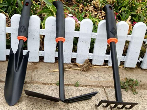 Ensemble d'outils de jardinage pelle râteau griffe houe 6 articles