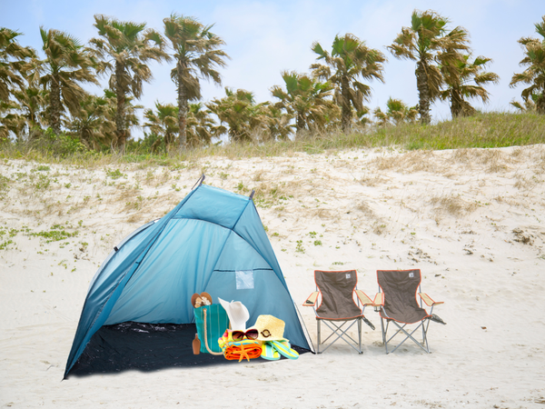 Carpa de playa gran pantalla turística para la playa protección solar
