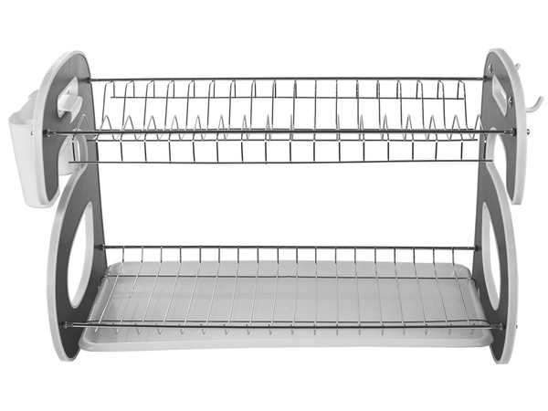 Double-decker stand-up dishwasher drainer