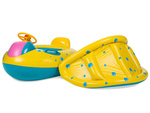 Wheel inflatable swimming toy with canopy with seat