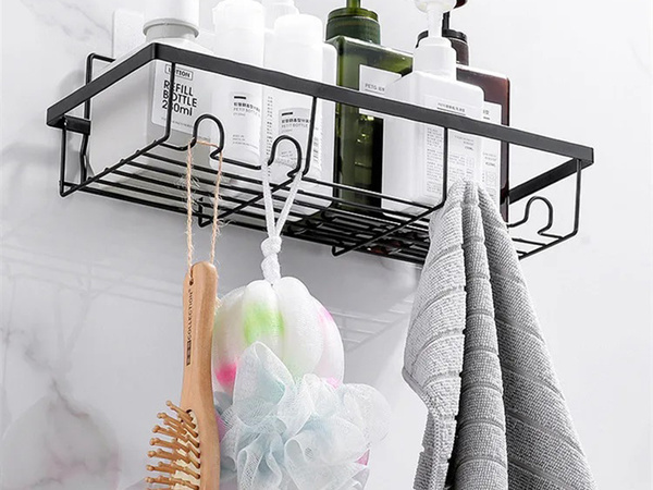 Loft bathroom shower shelf hanging 4x hook