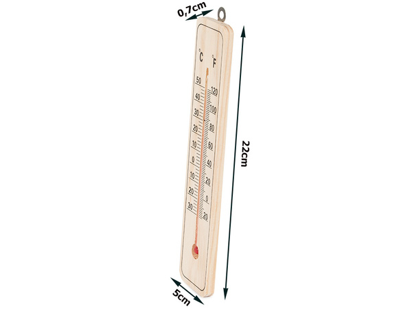 Domestic wood indoor outdoor thermometer