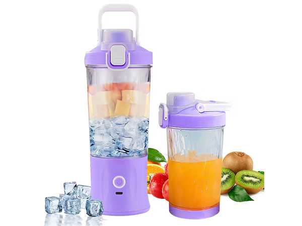 Blender na smoothie prenosný USB bezdrôtový drvič ľadu fialový