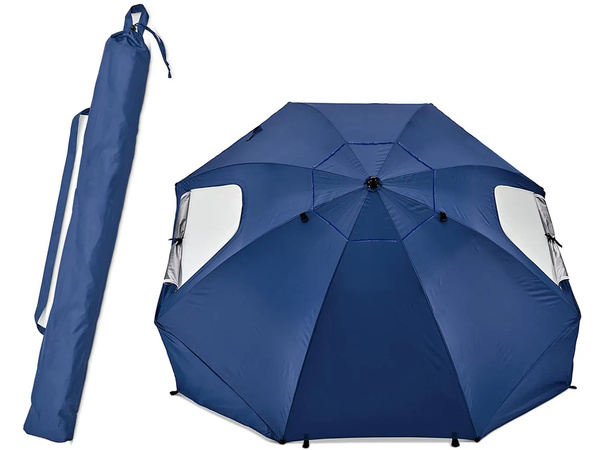 Parapluie de plage tente de jardin pliante 2in1 xxl large avec filtre uv