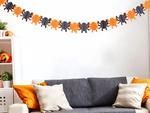 Guirnalda decorativa halloween calabaza/araña papel largo 3 metros