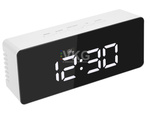 Zegar budzik termometr lustro led alarm data 4w1