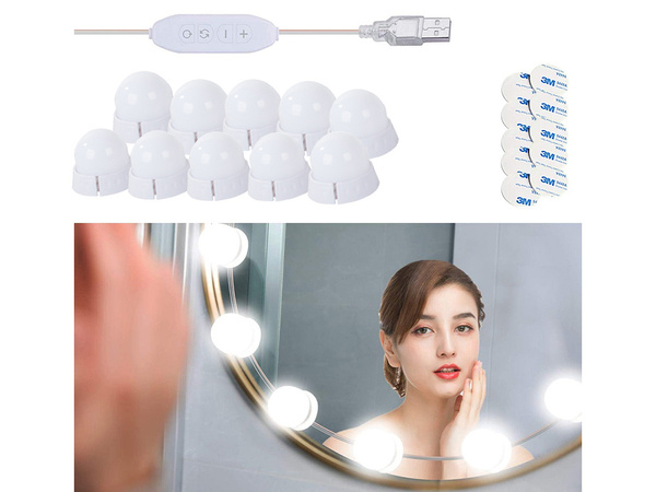 Led frisiertisch spiegel leuchten make-up set 10pcs