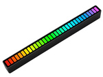 Usb led diodai garso atsakas daugiaspalvė neoninė rgb led juosta mirksi 18 režimų