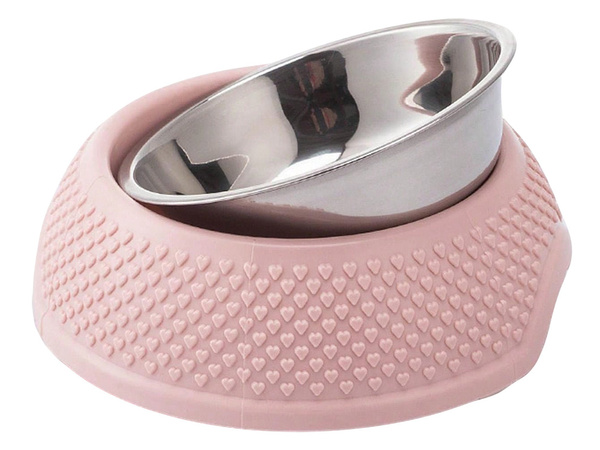 Cuenco de metal para perros con inserto extraíble 350ml