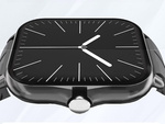 Smartwatch women's men's rubber strap sports Bluetooth calls black