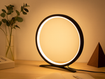 Lampe de nuit de table ronde anneau couleur froide chaude neutre réglage
