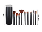 Sada profesionálnych štetcov na make-up 12 kusov