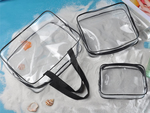 3-in-1 trusă transparentă de cosmetice pentru organizator de călătorie pentru avioane