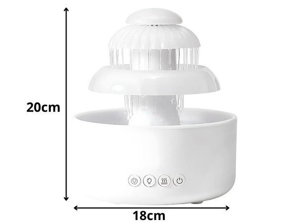Zvlhčovač vzduchu difuzér led lampa aromaterapie fontána bezdrátové