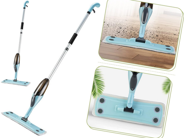 Pilnīgais mops ar sprayer rolling solid spray 3x microfibra pārklāpes