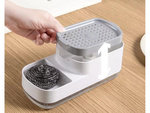 Dispensador de líquido lavavajillas para fregadero de cocina, dispensador con esponja