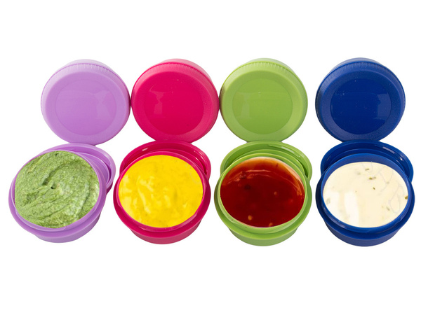 Dip containers for dips sauces 80ml 8pcs lid dressing set