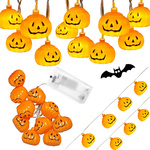 Tekvicové svetlá 10 viedlo závesné halloween 200cm svetelná dekorácia tekvicová dekorácia