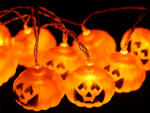 Luces 10 led calabazas colgantes halloween 200cm decoración brillante decoración de calabaza