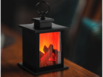 Farol decorativo led chimenea movible llama lampara electrica pilas