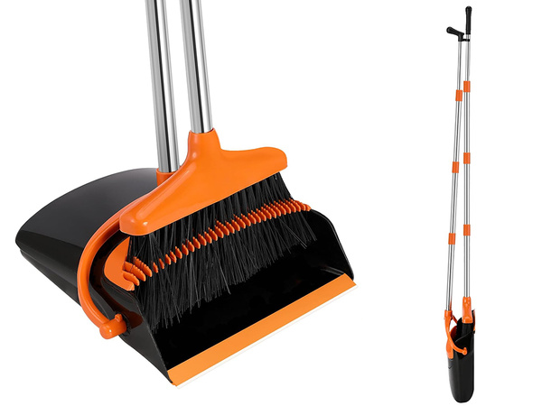 Lazy man's sweeping kit swifter brush mop cleaning wiper dustpan 2in1