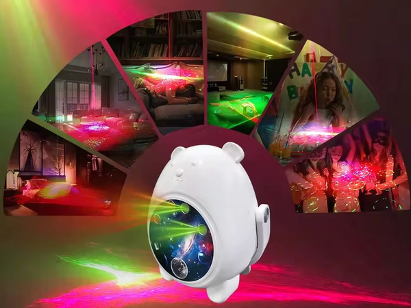 Projecteur bear night light led laser projector universal remote control