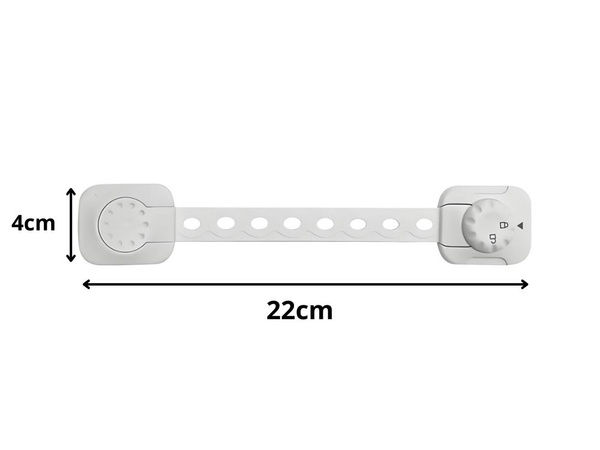 Lock for securing cupboards, drawers, furniture latches and doors against children