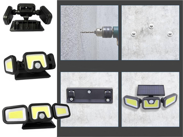 Lampă solară 100 cob cu senzor de mișcare crepusculară