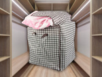 Armario contenedor tela organizador ropa lino plegable 180l
