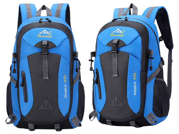 Mochila 40l negro viaje senderismo trekking fuerte en las montañas durable
