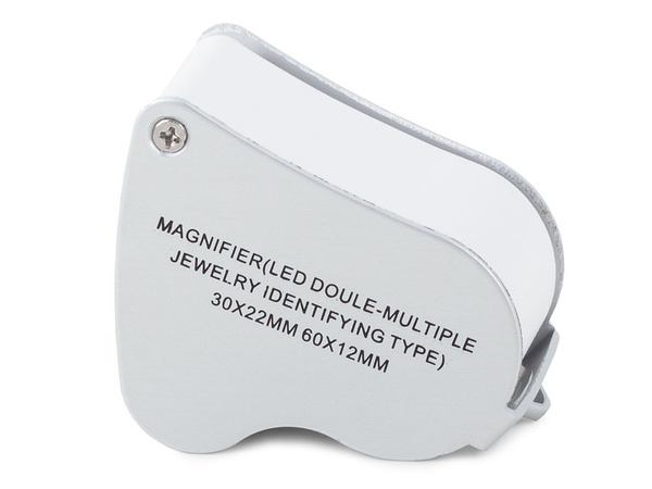 Jeweller's loupe folding 2 led 30x 60x