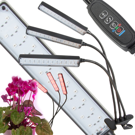 A condus planta lampă usb crește panou crește lumina timer clip pe flori