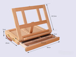 Schreibtisch staffelei holzkiste mit schublade neigungsverstellung