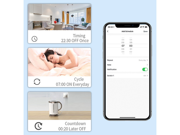 Prise électrique intelligente wifi timer 16a