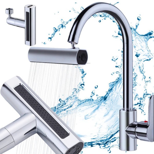 Perlator kraani pikendus pöörlev piskamisvõimalusega vannikraanile 4 režiimi