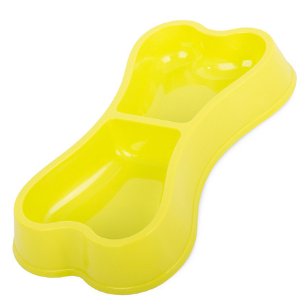 Gamelle plastique pour chiens chats double 150ml x 2