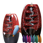 Scented ceramic fireplace waterfall incense aromatherapy + 10 wicks