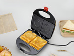 Toaster szendvicses gép mosolyos, csúszásmentes, 750 w-os, nem ragadós