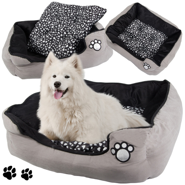 Plüschbettwäsche hundebett mit ausziehbarem kissen weich bequem