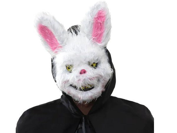 Halloweenská maska králík strašidelné stvoření monstrum převlek psychopat kostým