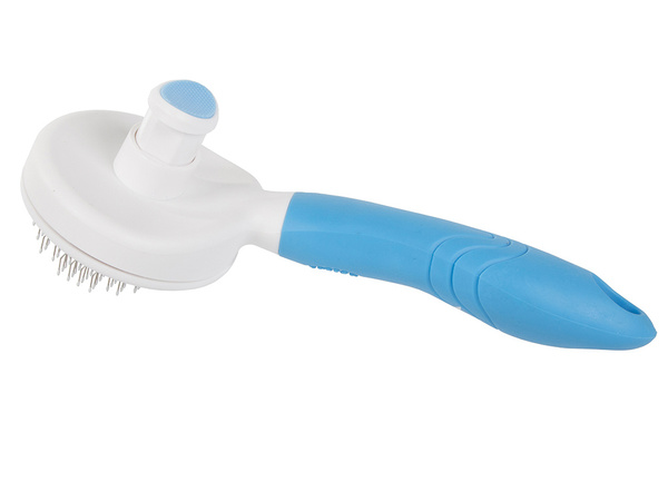 Self-cleaning hair brush for dogs cats