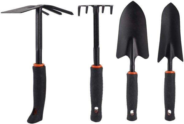 Ensemble d'outils de jardinage pelle râteau griffe houe 6 articles