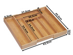 Insert de tiroir organisateur de couverts de cuisine en bambou 8 compartiments xl
