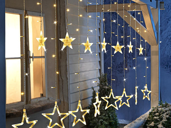 Star garland tuled valguse kardin 138 viinud väljas sooja värvi