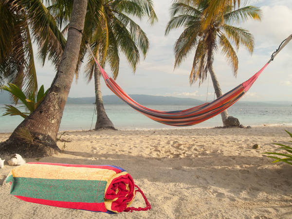 Kerti függőágy dupla xxl turista csíkos borító 200 x 150 nagy