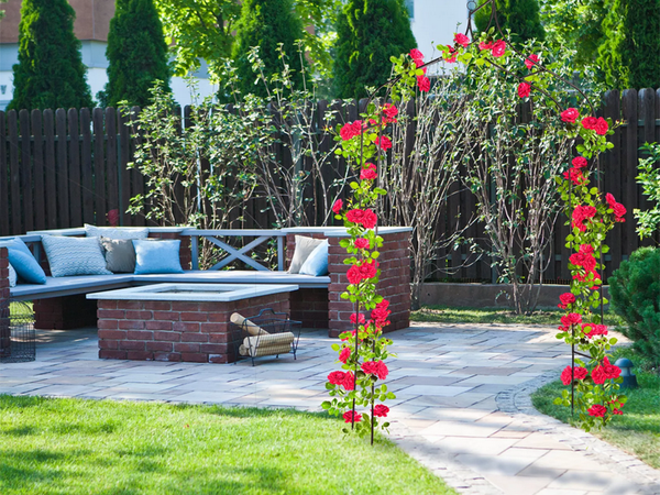 Garden pergola flower support for climbing plants arch for roses decorative metal