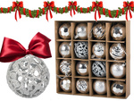 Choinka bombák choinka 6cm 16 db-os készlet bombák díszítés ünnepei ünnepei designs